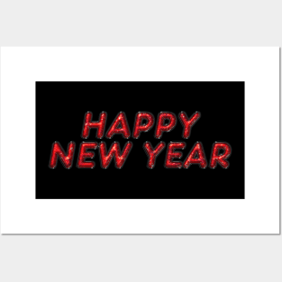 Happy New Year - Red Posters and Art